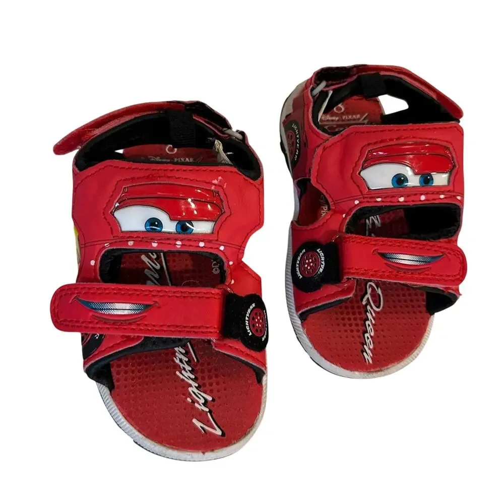 Disney Pixar Cars Red Lightning McQueen Toddler Sandals, Size 8 - Picture 3 of 6